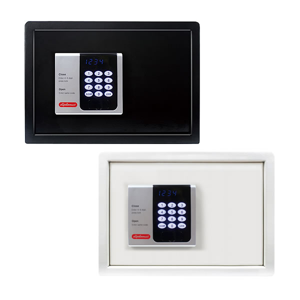 ホテル用金庫 デジタルテンキー式 [H25CS] ディプロマット 小型 家庭用 テンキー 暗証番号 防犯 金庫 貴重品 書類 保管 セキュリティ ブラック ホワイトの通販は