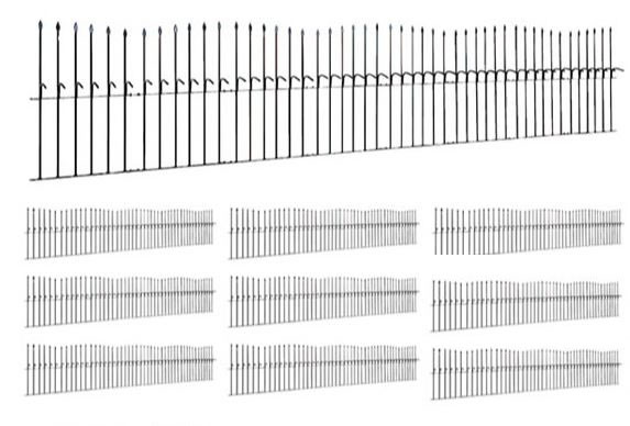 忍び返し波型 10枚セット [H1011L-SET10] エイト 10枚 防犯の通販は 85,531円