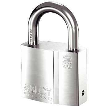 PADLOCK クロームメッキ Nタイプ [PL330N-25] ABLOY 防犯 高耐久 頑丈 倉庫 現場 ロッカー ガレージ 工具 南京錠