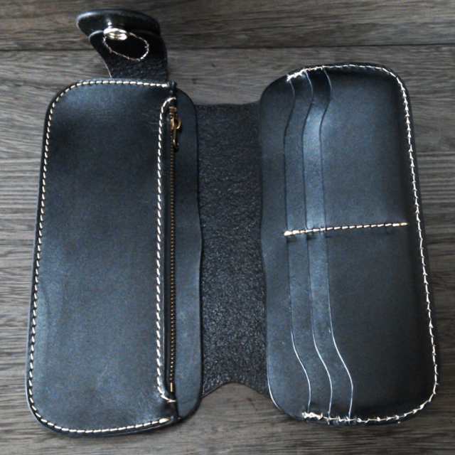 長財布 メンズ ハンドメイド 本革 高級牛革使用 サドルレザー