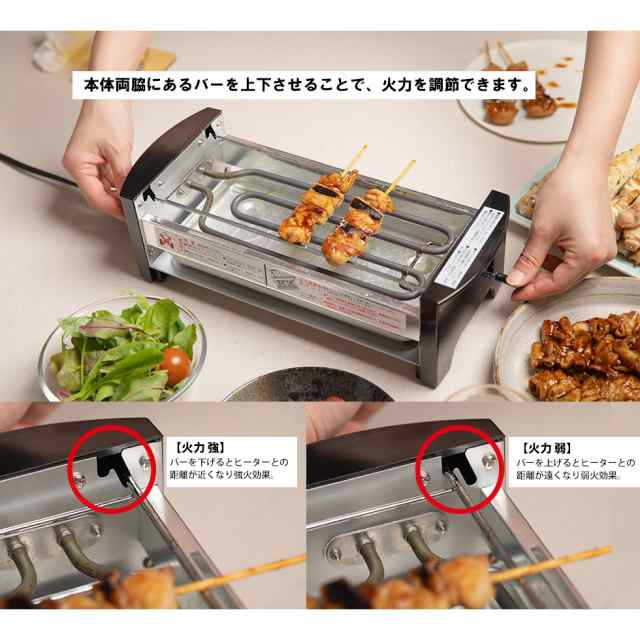 送料無料 正規品 焼き鳥コンロ 屋台横丁 焼鳥コンロ 電気コンロ 卓上コンロ 焼き鳥焼き器 電気焼き鳥器 たこ焼き器 やきとり タコ焼きの通販はau Pay マーケット メーカー直販家電 シバデン