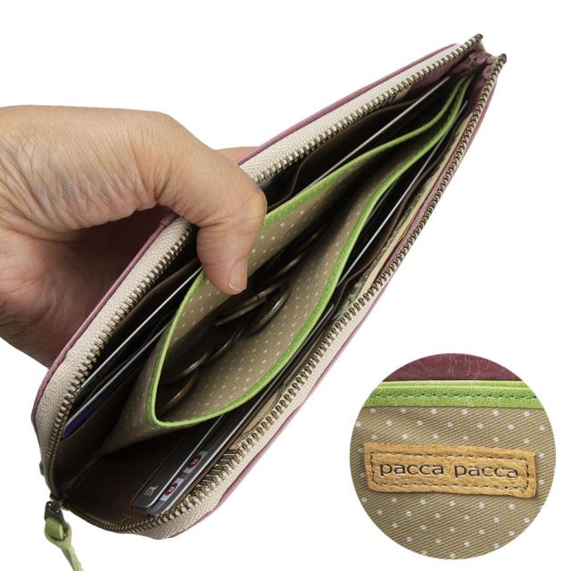 長財布 レディース 財布 本革 革 レザー L字ファスナー 薄型 おしゃれ かわいい 40代 50代 60代 pacca pacca パッカパッカ Candy L字ファスナー長財布 41663 長財布 レディース 財布 本革 革 レザー L字ファスナー 薄型 おしゃれ