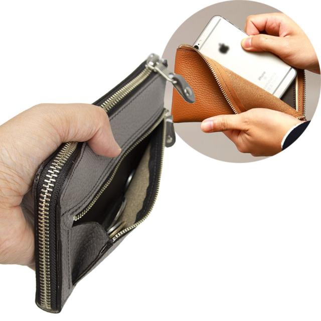 長財布 レディース メンズ ブランド 本革 革 レザー 薄型 薄い コンパクト L字ファスナー 軽量 スリム おしゃれ Lファスナー 長財布 サイフ 小銭入れ付き カード 縦入れ メタリック 上品 シルバー ゴールド AGILITY アジリティ アリエニ 0343