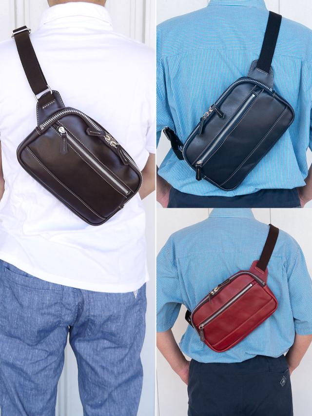 ボディバッグ メンズ 本革 ショルダーバッグ ワンショルダー 斜めがけ ウエストバッグ ウエストポーチ ヒップバッグ メンズ カジュアル レザー かっこいい ベイソン 豊岡製 横型レザーボディバッグ ボディーバック 6125 ボディバッグ メンズ 本革 ショルダーバッグ ワンショルダー 斜めがけ