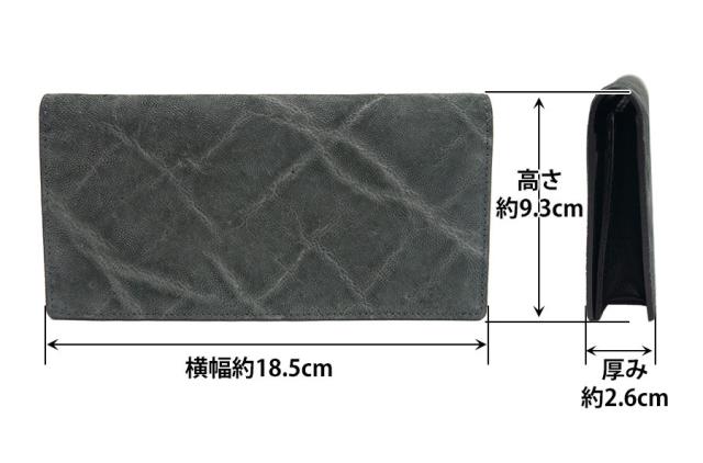 象革 財布 メンズ 本革 革 レザー 紳士財布 エレファントレザー かっこいい エレファント 希少 さいふ サイフ 金運財布 ウォレット かぶせ 長サイフ 長財布 緑 グリーン 日本製 札入れ 小銭入れ 5170-GR_12