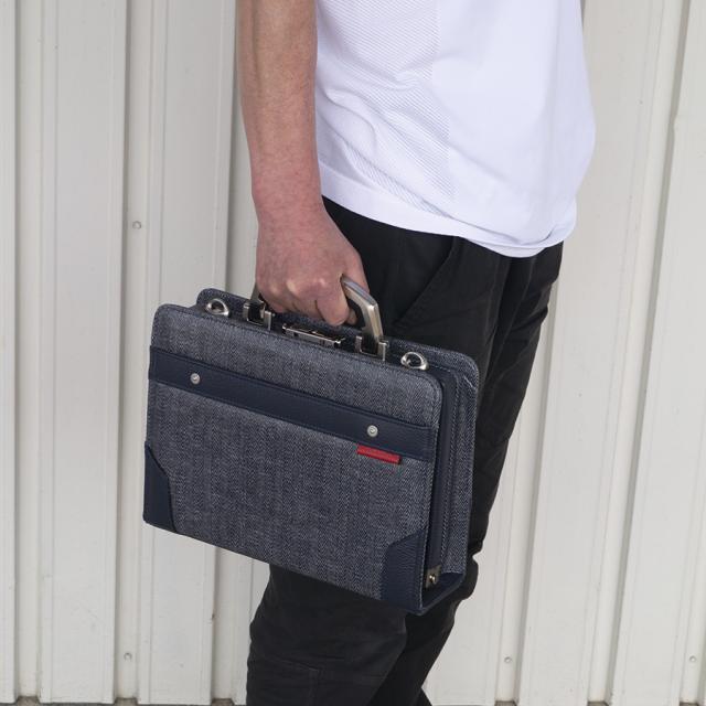 豊岡鞄 ビジネスバッグ メンズ 小さい 井原デニム 自立 2way ダレス