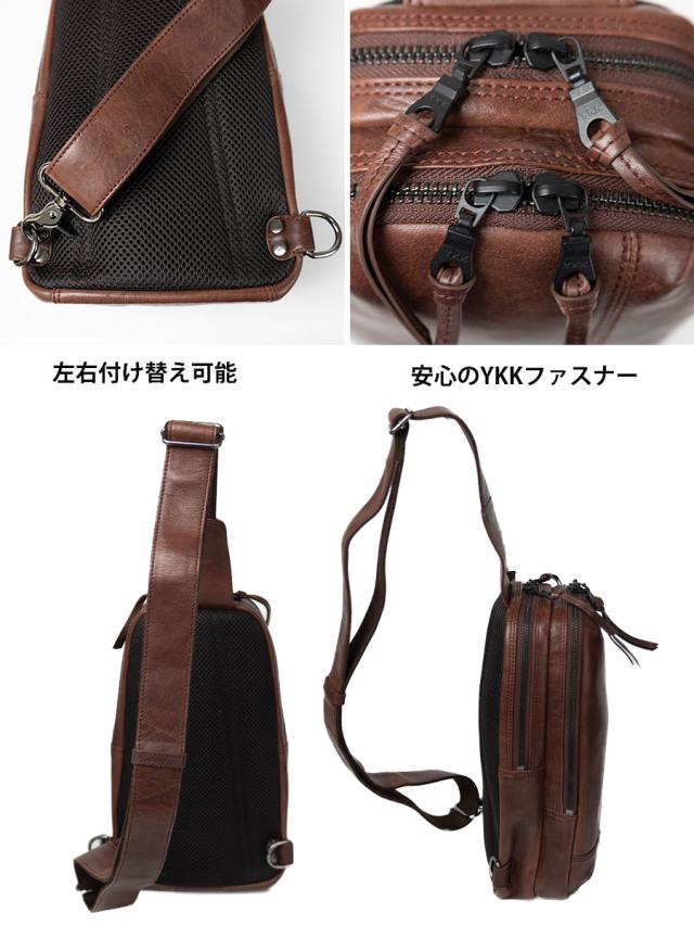 ボディバッグ メンズ 本革 革 レザー 斜めがけ ワンショルダー ブランド 2層 通勤 シンプル おしゃれ かっこいい ペットボトルが入る 長財布が入る キーフック 紺 ネイビー 黒 ブラック 丙午 弐 ひのえうま 本革ボディバッグ HU09 ボディバッグ メンズ 本革 革 レザー 斜めがけ ワンショルダー 2層