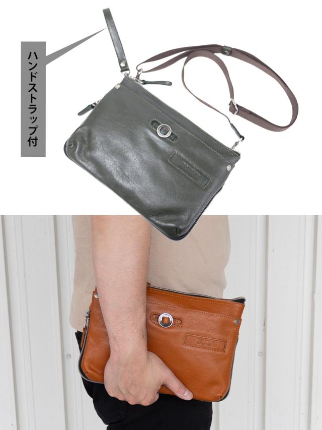 ショルダーバッグ メンズ 小さめ 斜めがけ ブランド 革 軽量 本革 2way