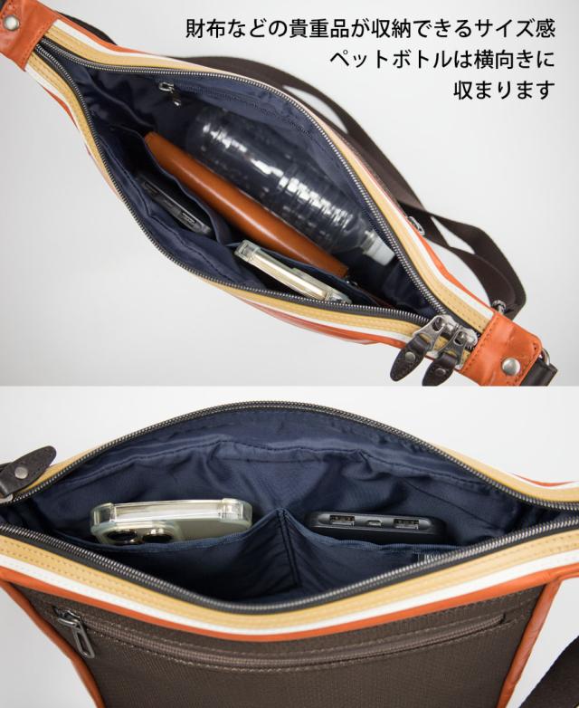 ショルダーバッグ メンズ 斜めがけ 本革 革 レザー ブランド 横型