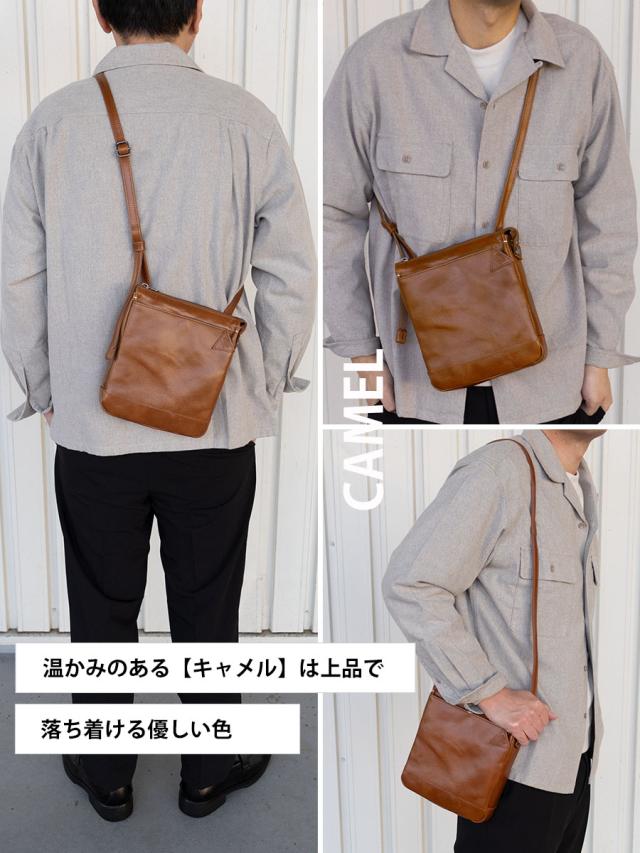 ショルダーバッグ メンズ 小さめ a5 斜めがけ ブランド 本革 革 レザー スマホショルダー 通勤 お出かけ 貴重品 スマホが入る ミニショルダー ビンテージ風 DOUBLES ダブルス 本革ミニショルダーバッグ VKL-7445