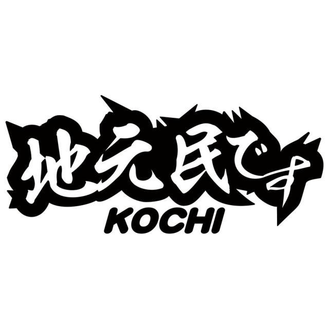 高知 県内在住 ステッカー 地元民です KOCHI ( 高知 ) サイズL カッティングステッカー 全12色 あおり運転 車 バイク かっこいい 他県ナンバー 県外ナンバー アピール ステッカー 防水 耐水 アウトドア デカール 転写シール 85mmX195mm