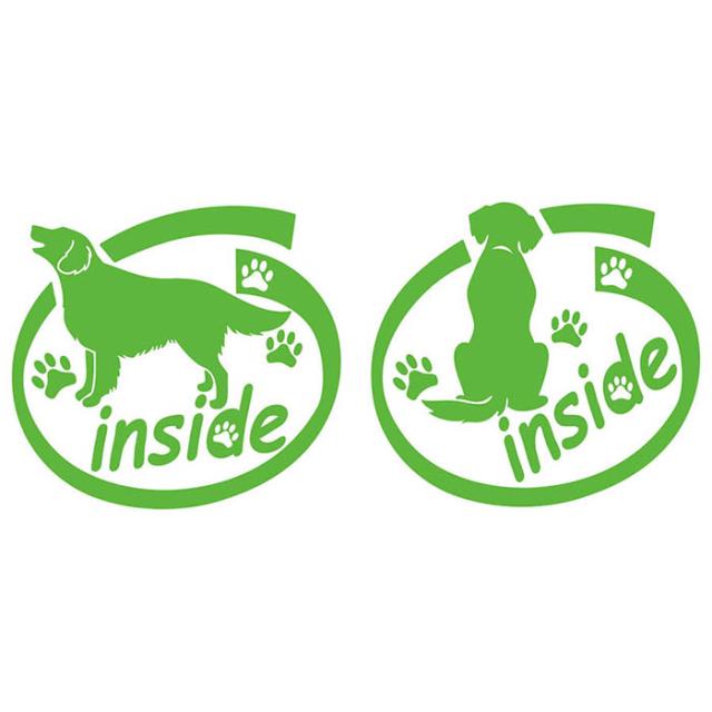 車 ステッカー 犬 ステッカー 犬カーステッカー フラットコーテッドレトリバー Inside 横後1セット カッティングステッカー 全12色 犬 の通販はau Pay マーケット カッティングステッカーのm Sworks Au Pay マーケット店