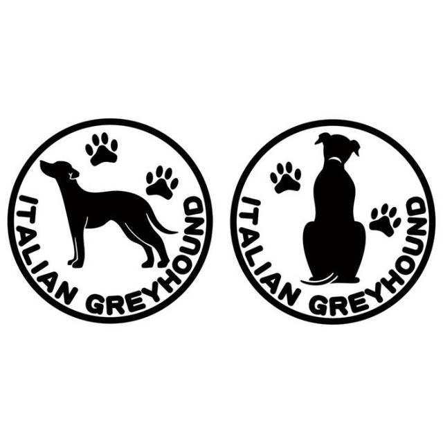車 ステッカー 犬 ステッカー 犬カーステッカー 犬ステッカー イタリアングレイハウンド 横後1セット カッティングステッカー 全12色 の通販はau Pay マーケット カッティングステッカーのm Sworks Au Pay マーケット店