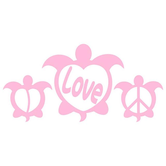 ハワイアン ハワイ ステッカー honu ( ホヌ ) Love 3