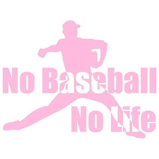 野球 ステッカー No Baseball No Life ( 野球 )2 カッティング