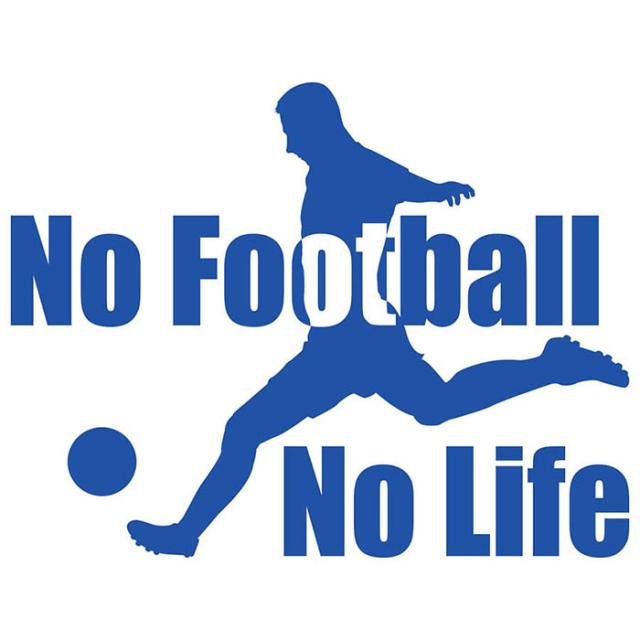 サッカー ステッカー No Football No Life ( サッカー )2 カッティング