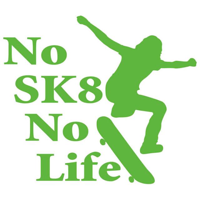 スケボー スケートボード ステッカー No SK8 No Life ( スケートボード