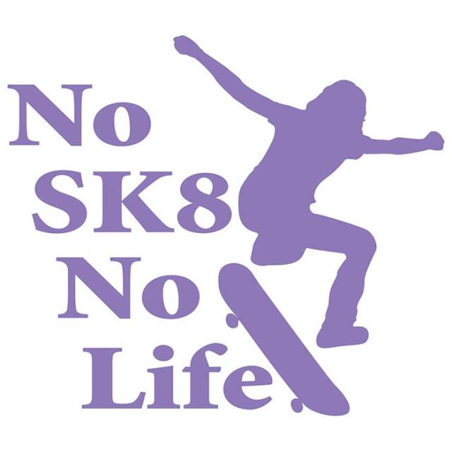 スケボー スケートボード ステッカー No SK8 No Life ( スケート