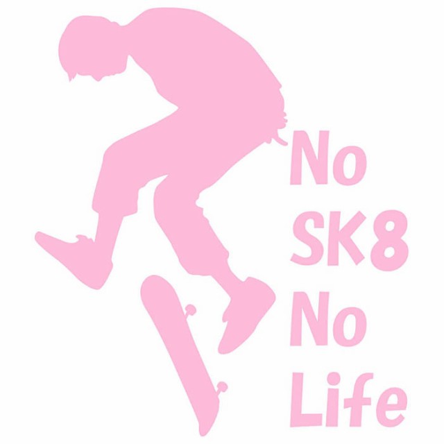 スケボー スケートボード ステッカー No SK8 No Life ( スケート