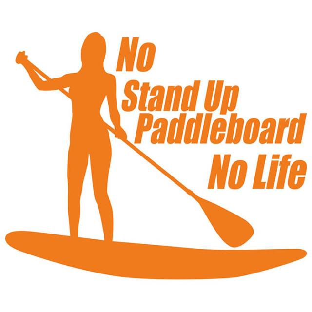 SUP ステッカー No Stand Up Paddleboard No Life ( スタンド