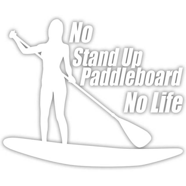 SUP ステッカー No Stand Up Paddleboard No Life ( スタンドアップ
