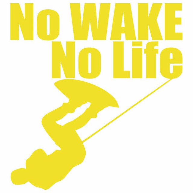 ウェイクボード ステッカー No WAKE No Life ( ウェイクボード ウェイクボード ステッカー No WAKE No Life ( ウェイクボード