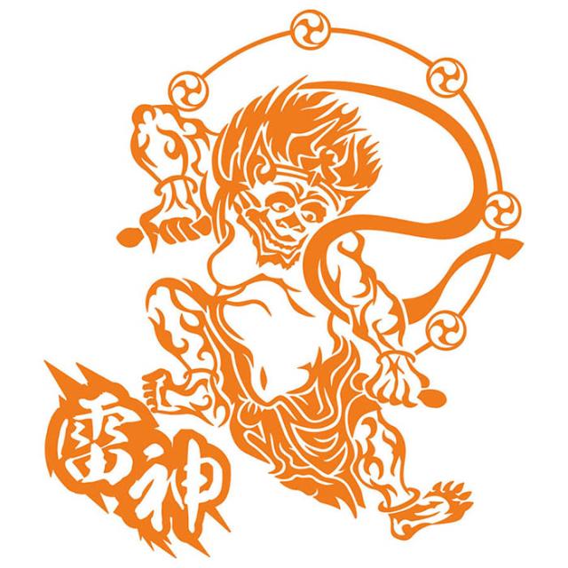 かっこいい 雷神 ステッカー 雷神 トライバル カッティングステッカー 全12色 車 バイク ジャパン 和柄 おしゃれ タンク リア ガラス ウの通販はau Pay マーケット カッティングステッカーのm Sworks Au Pay マーケット店