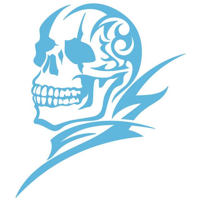バイクステッカー 車ステッカー カー用品 スカル ドクロ 死神 トライバル 8 左向き カッティングステッカー 全12色 おしゃれ 骸骨 骨 海の通販はau Pay マーケット カッティングステッカーのm Sworks Au Pay マーケット店