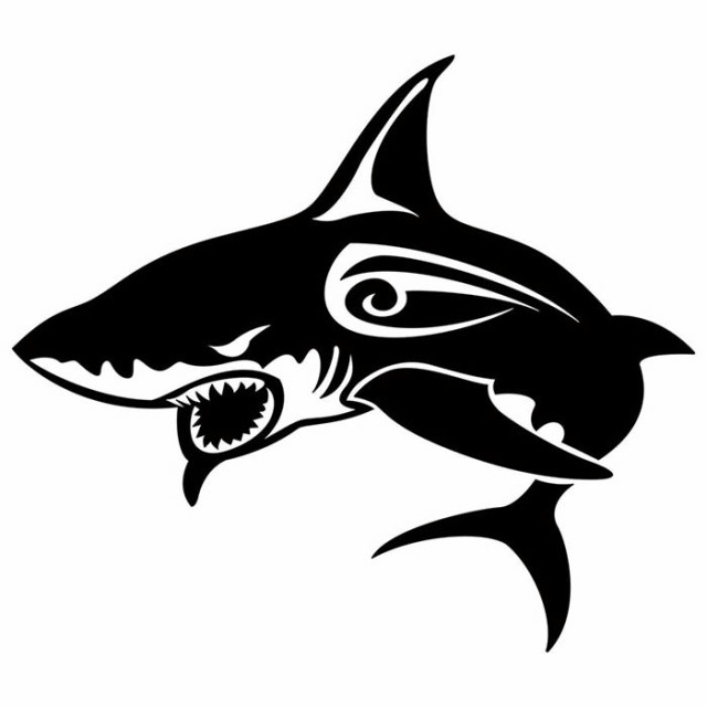 車 バイク ヘルメット かっこいい ステッカー シャーク Shark サメ 鮫 トライバル 1 左向き カッティングステッカー 全12色 おしゃれ カの通販はau Pay マーケット カッティングステッカーのm Sworks Au Pay マーケット店