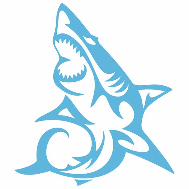 シャーク shark サメ 鮫 トライバル 8(左向き) サイズL