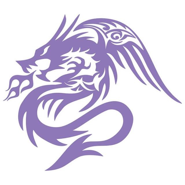 車 バイク かっこいい ドラゴン ステッカー ドラゴン 龍 竜 トライバル