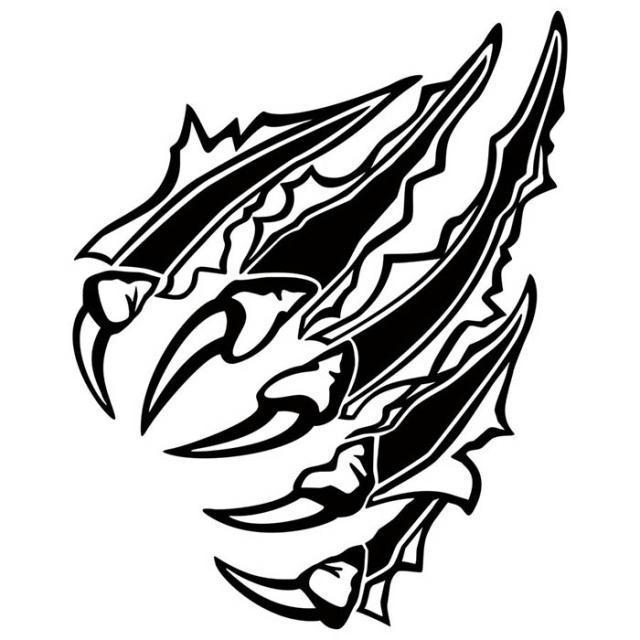 車 バイク ヘルメット ステッカー 爪痕 爪傷 左 3 4 カッティングステッカー 全12色 かっこいい 爬虫類 モンスター 恐竜 バンパー ボデの通販はau Pay マーケット カッティングステッカーのm Sworks Au Pay マーケット店