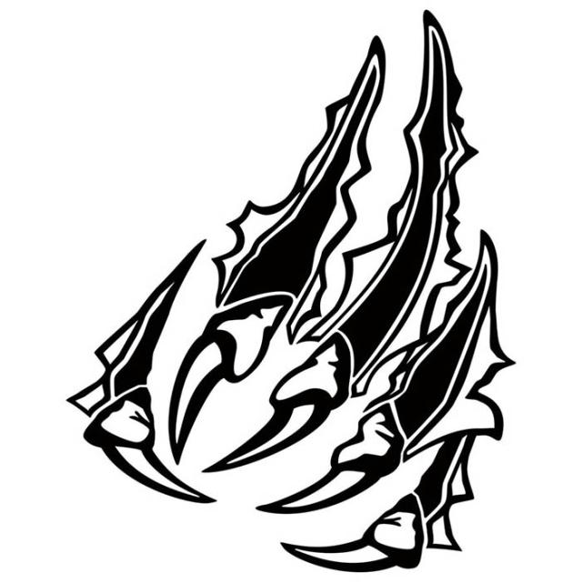 車 バイク ヘルメット ステッカー 爪痕 爪傷 左 4 4 カッティングステッカー 全12色 かっこいい 爬虫類 モンスター 恐竜 バンパー ボデの通販はau Pay マーケット カッティングステッカーのm Sworks Au Pay マーケット店