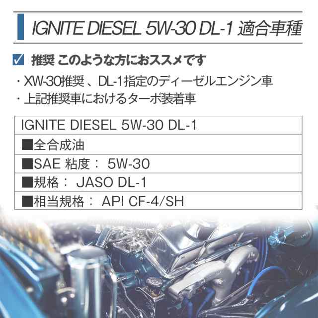 SUNOCO エンジンオイル IGNITE DIESEL(イグナイト ディーゼル) 5W-30 DL-1 20Lペール缶 法人様専用  オイルの通販はau PAY マーケット - ライトコレクション | au PAY マーケット－通販サイト
