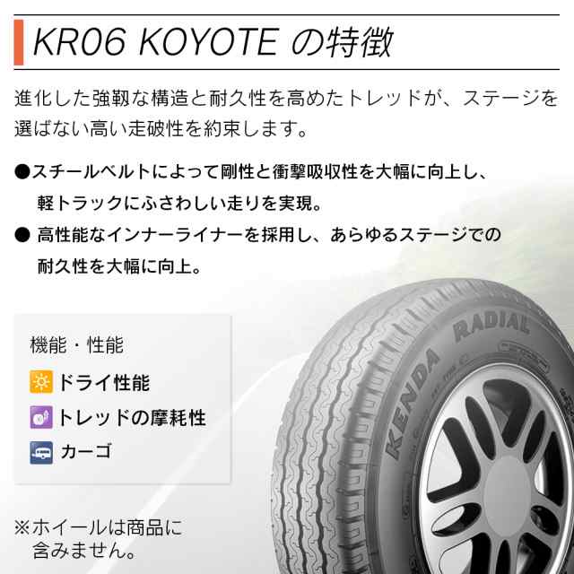 KENDA ケンダ KR06 KOYOTE バン(軽トラック専用) 145R12 8PR サマー