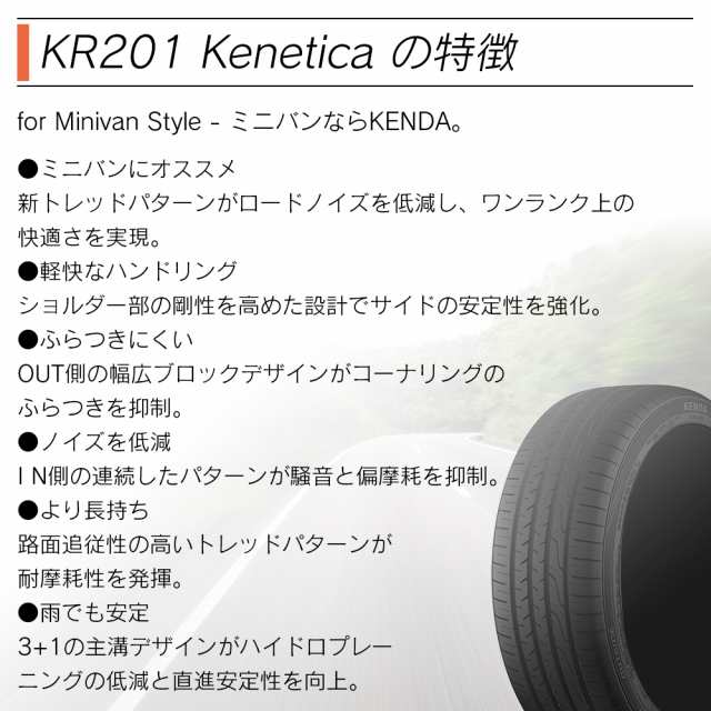 お買得限定品☆夏売れ筋 KENDA KENDA ケンダ KR201 Kenetica 215/60R17