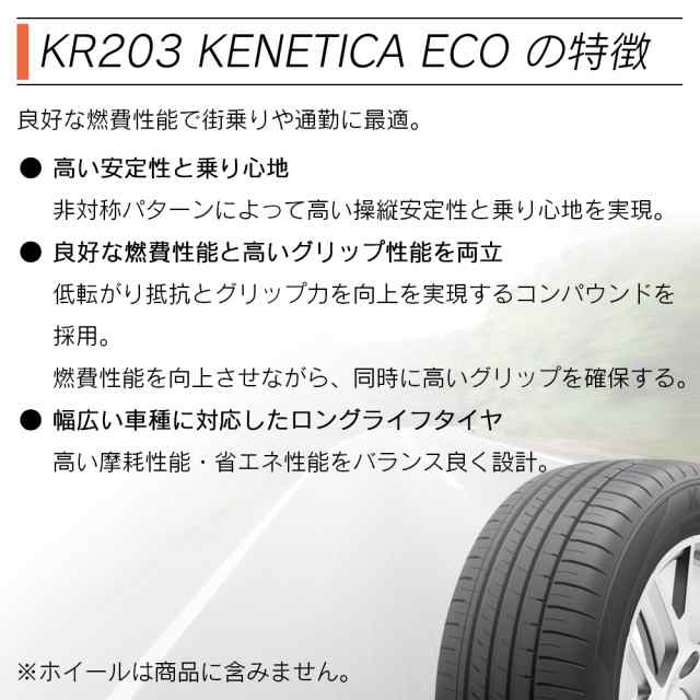 セール爆買い KENDA KR203 KENETICA ECO 145/80R13 13インチ ケンダ