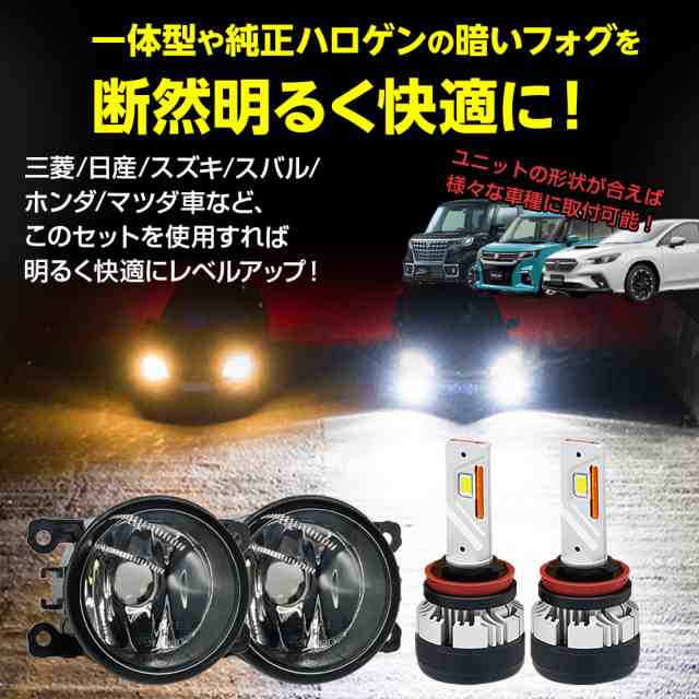 デイズルークス B21A フォグランプ ユニット+ LEDバルブセット 信玄