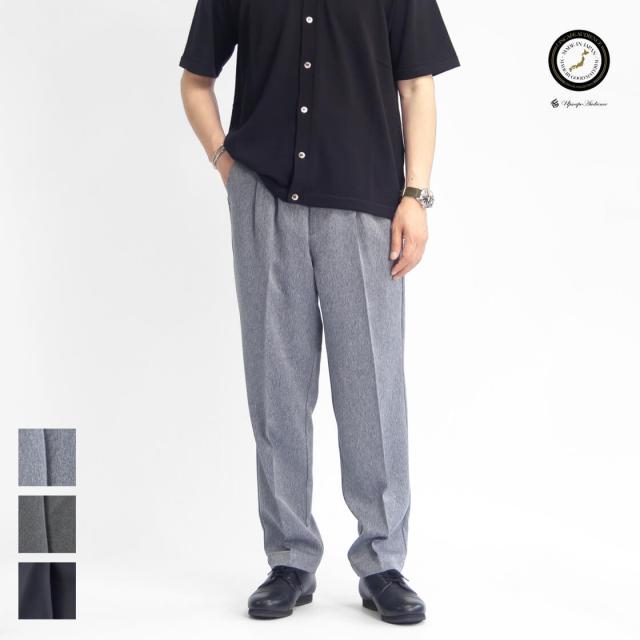 Upscape Audience オーディエンス ナチュレミアリネンライクツイル 2タックイージーパンツ 日本製 メンズの通販は 10,930円