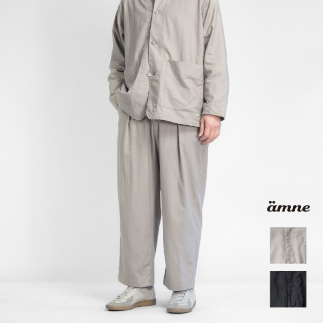 amne アンヌ テンセルコットンリネン オルカ ワイドイージーパンツ セットアップ対応 日本製 メンズの通販は