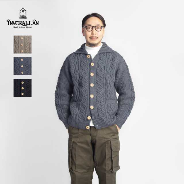 INVERALLAN インバーアラン 3A ARAN ハンドニットウールカーディガン