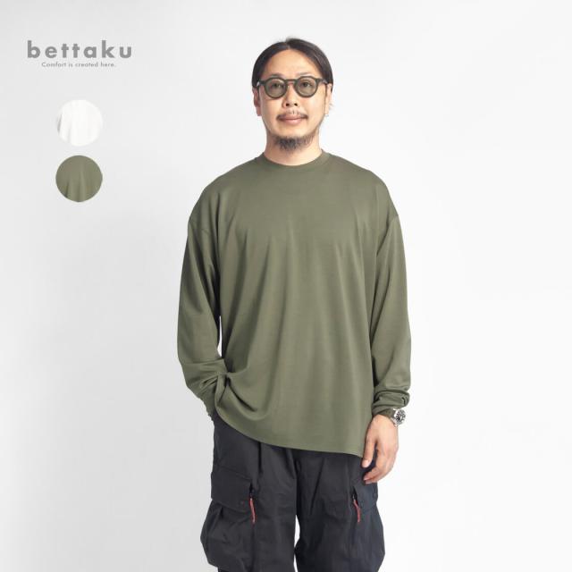 Bettaku ベッタク 1タック レーヨンポンチ 長袖Tシャツ 日本製 メンズの通販は