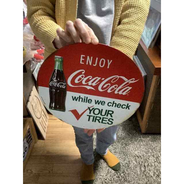 最新の激安 コカコーラ COCA-COLA TIRE CHECK 看板 ブリキサイン コーラ雑貨 アメリカン雑貨 おもちゃ・趣味 