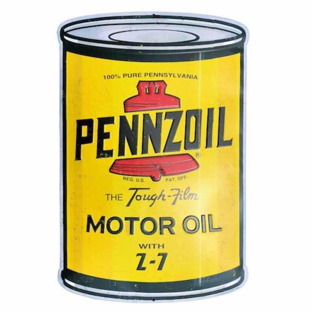 PENNZOIL OIL CAN エンボスブリキ看板 サイン ガレージ雑貨