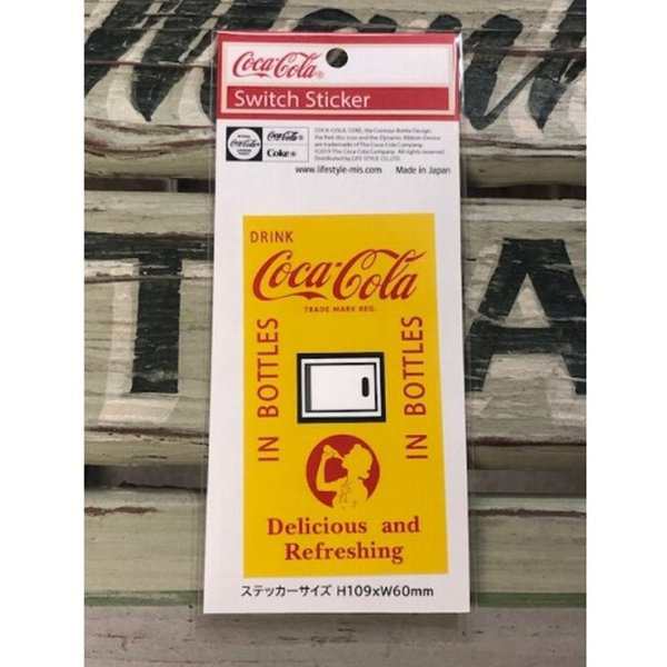 コカコーラ COKE Coca-Cola SWITCH ステッカー イエロー １穴 IN BOTTLE (CC-ES7-1)アメリカ雑貨 コーラ雑貨  アメリカン雑貨の通販はau PAY マーケット - ちゃんぷ