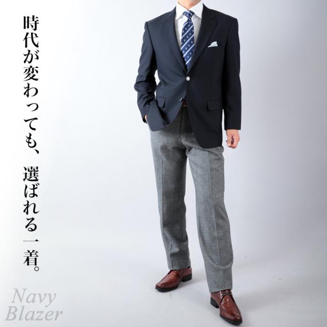大きいサイズ 紺ブレザー 秋冬 シングル2つボタン メンズ 2L-5L 送料