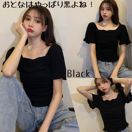 LAZA 【フリーサイズ】レディース ショート丈トップス オフショル 2way