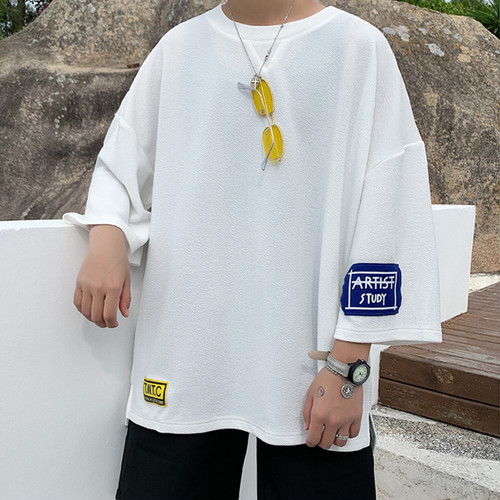 LAZA 【白・XL】 メンズ Tシャツ ビッグシルエット 大きいサイズ
