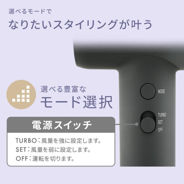☆OFFクーポン☆ ドライヤー 大風量 1200w 速乾 軽い 軽量 時短 ヘア