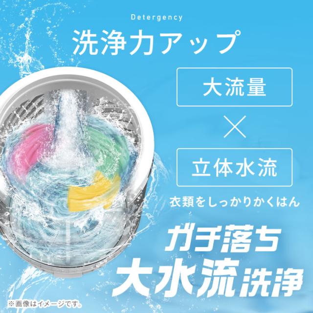 洗濯機 6kg 縦 コンパクト 小型 ひとり暮らし 単身赴任 新生活 シンプル 幅56.7cm 奥行54.9cm 高さ89.3cm 省スペース タイマー 節水 節電 部屋干し アイリスオーヤマ 送料無料_2